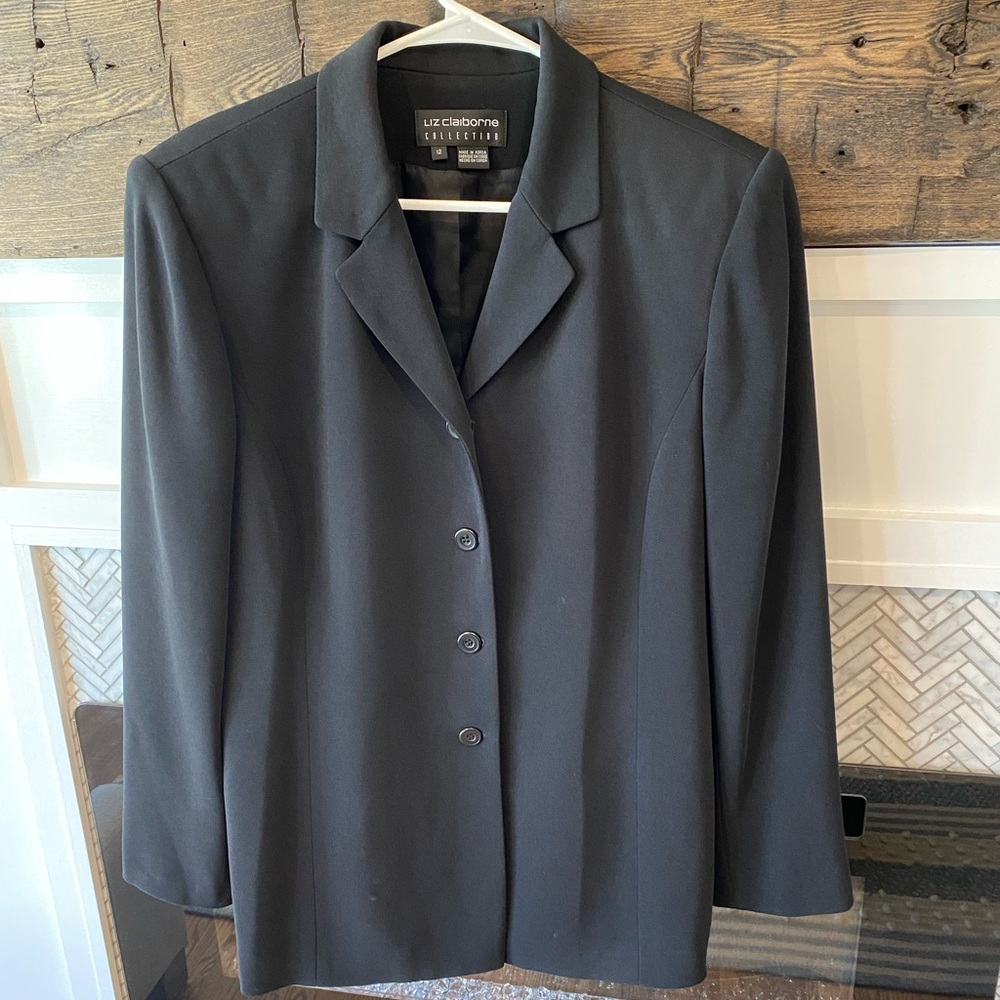 Black Liz Claiborne Suit Jacket Size 12